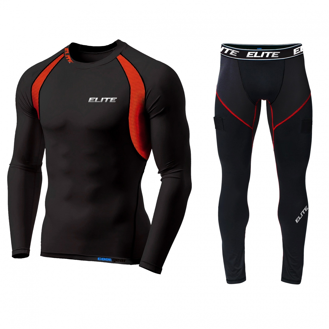 Хоккейное белье (комплект) ELITE COMPRESSION PRO JR RED