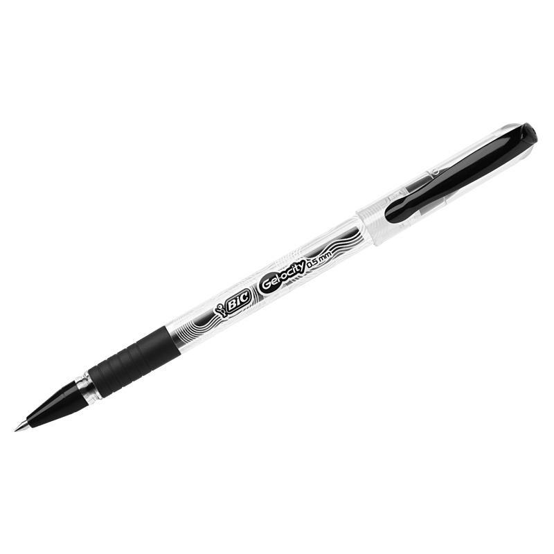 Как выглядит гелевая черная ручка Bic Ручка Гелевая, толщина линии: 0.29 мм, цвет: Черный, 1 шт. - купить с достав