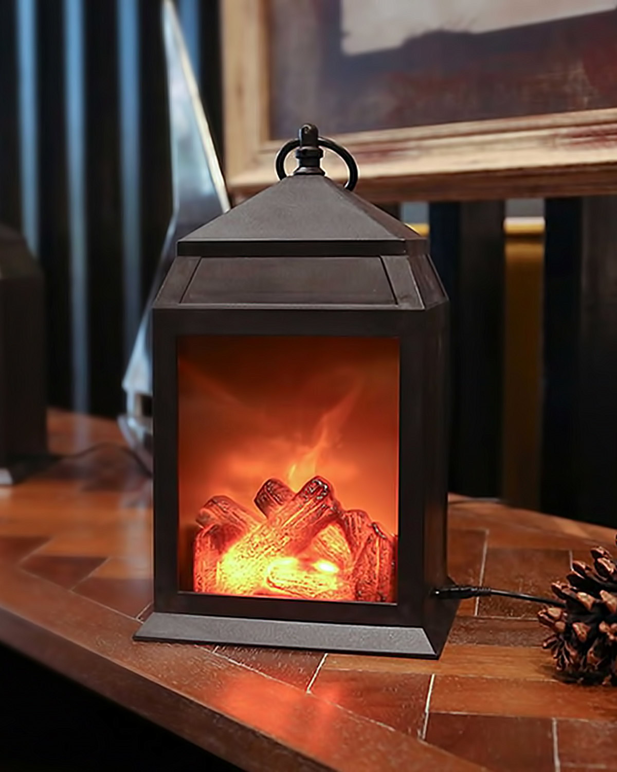 Fireplace led Lantern настольный камин