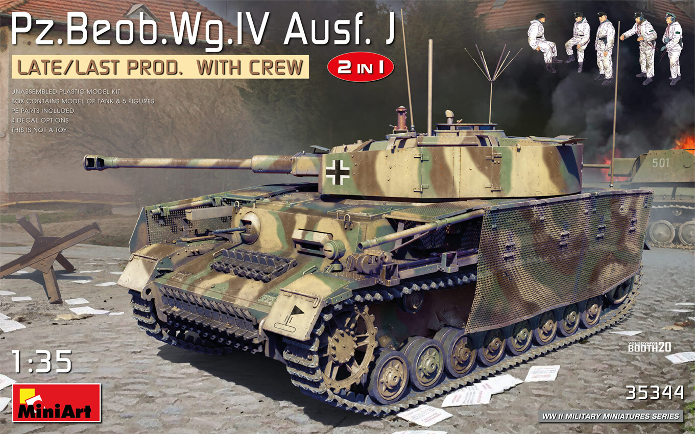 MiniArt Pz.Beob.Wg.IV Ausf. J Late/Last prod. 2in1 with Crew, Немецкая  машина передовых артиллерийских наблюдателей, 1/35, Сборная модель