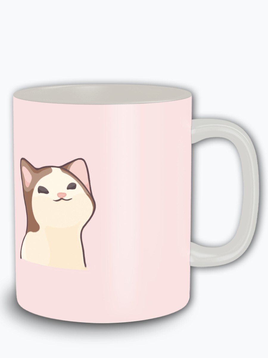 Кружка с мем котом