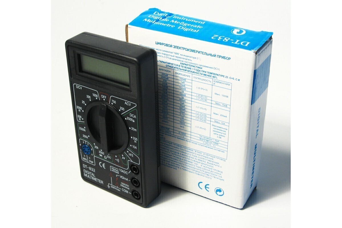 Мультиметр dt 832 как пользоваться. Мультиметр цифровой dt-832.