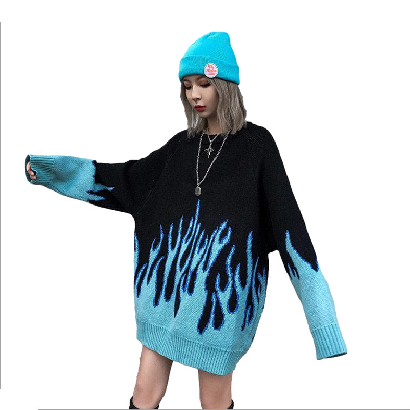 blue flame sweater adika