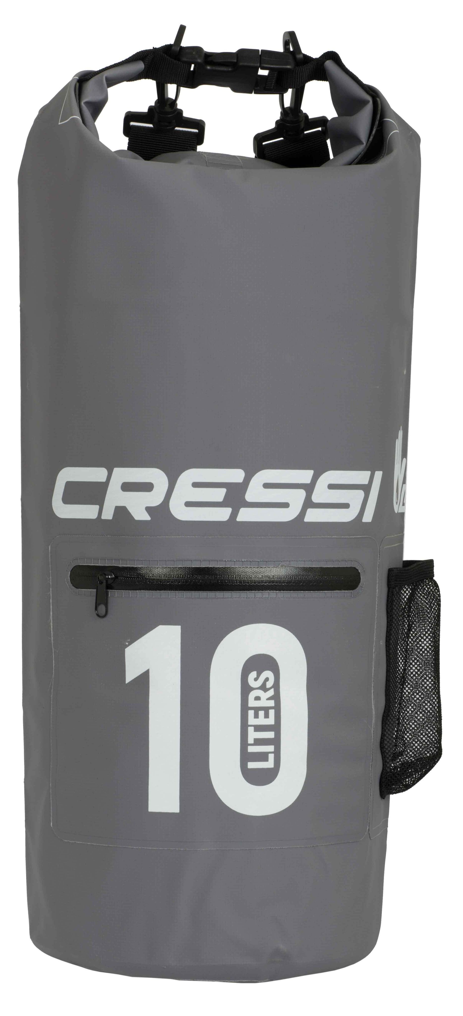 Герморюкзак CRESSISUB DRY BAG WITH ZIP 10 литров, черный, серый 10л