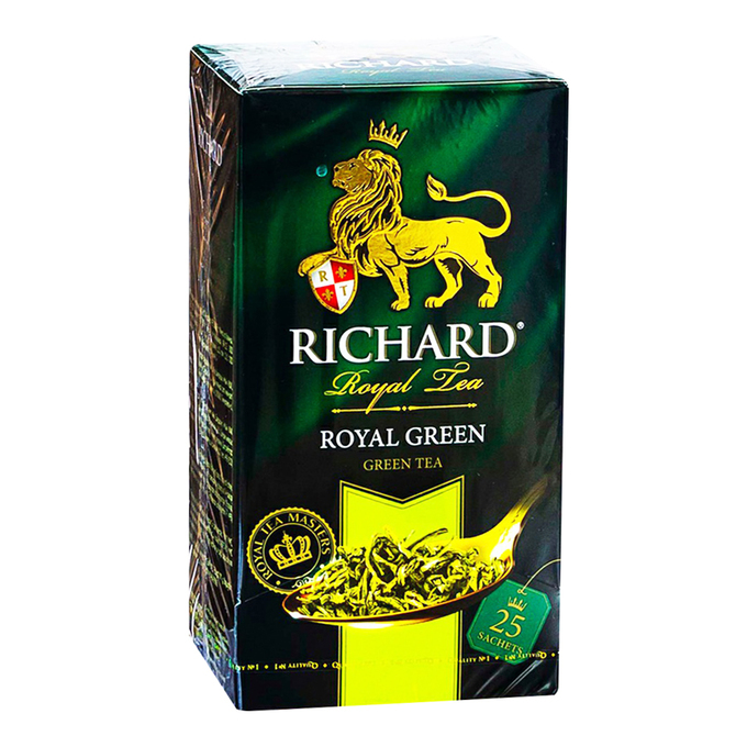 Royal green отзывы. Байховый зелёный ричерерд. Чай зеленый Richard листовой китайский Royal Green в пирамидке. Impra Royal Green 250 g.