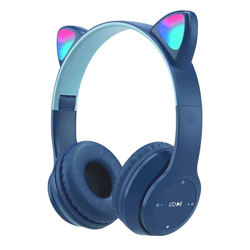 Как разобрать наушники беспроводные с ушками Наушники Накладные MZ-P47 Wireless Bluetooth 5.0 со светящимися кошачьими ушками