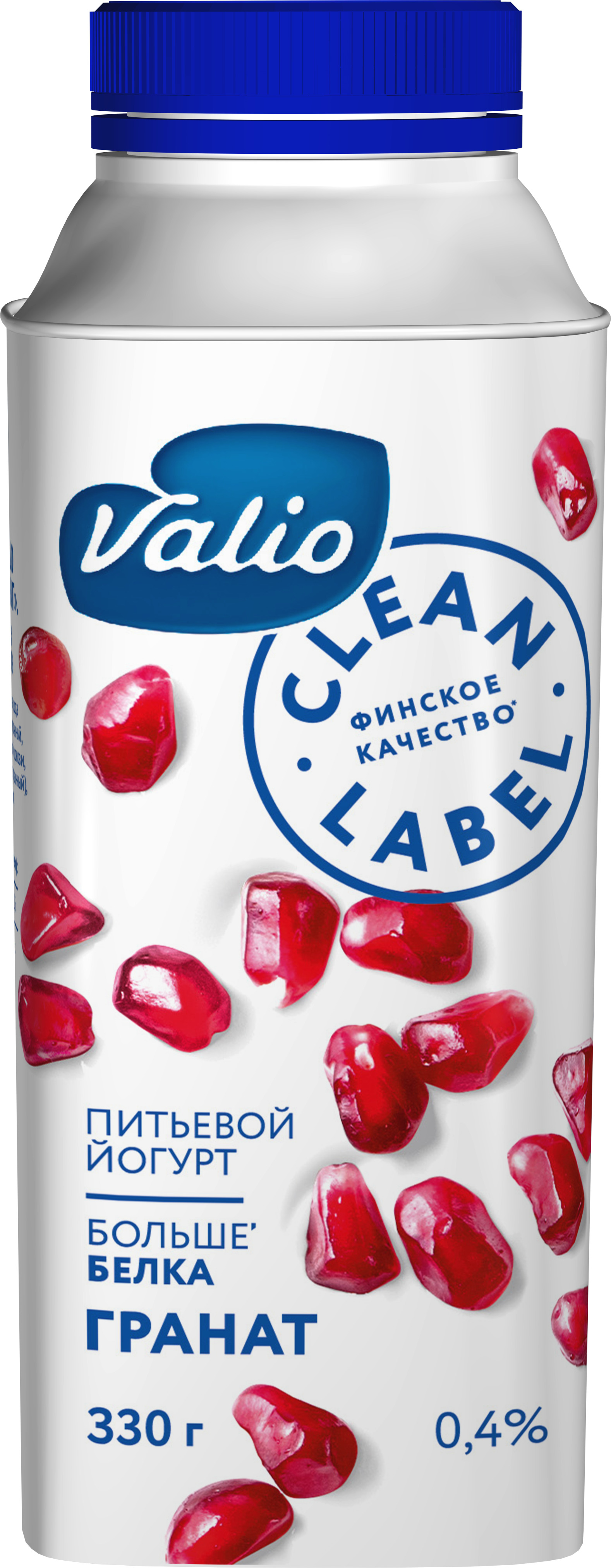 Йогурт питьевой Valio с наполнителем «Гранат», 0,4%, 330 г — купить в ...