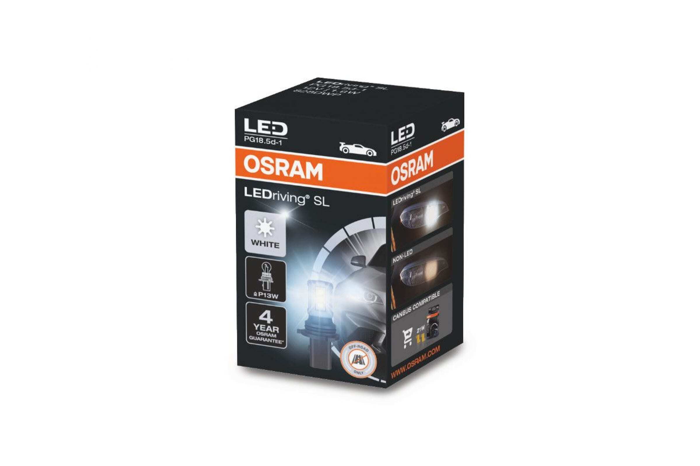 Автолампа P13W (PG18.5D-1) LED 6000K 12V OSRAM