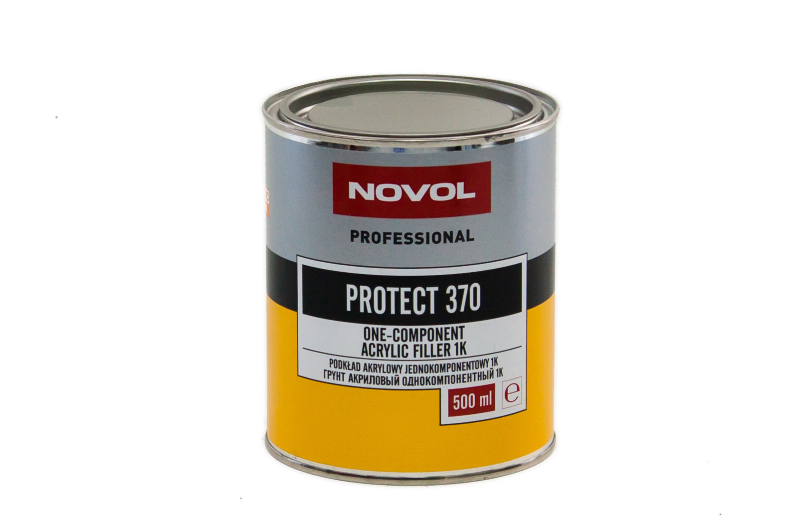 Грунт акриловый однокомпонентный наполняющий Novol Protect 370 Acrylic  Filler 1K серый 0,5 л.