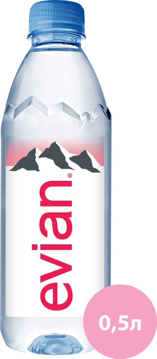 Evian вода минеральная природная столовая негазированная, 0,5 л ...