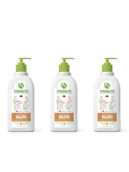 Синергетик мыло жидкое миндальное молочко 500 миллилитров. Мыло 0,5 л миндальное молочко дозатор. Synergetic ж. Жидкое мыло синергетик миндальное молочко. Synergetic пенка для интимной гигиены.