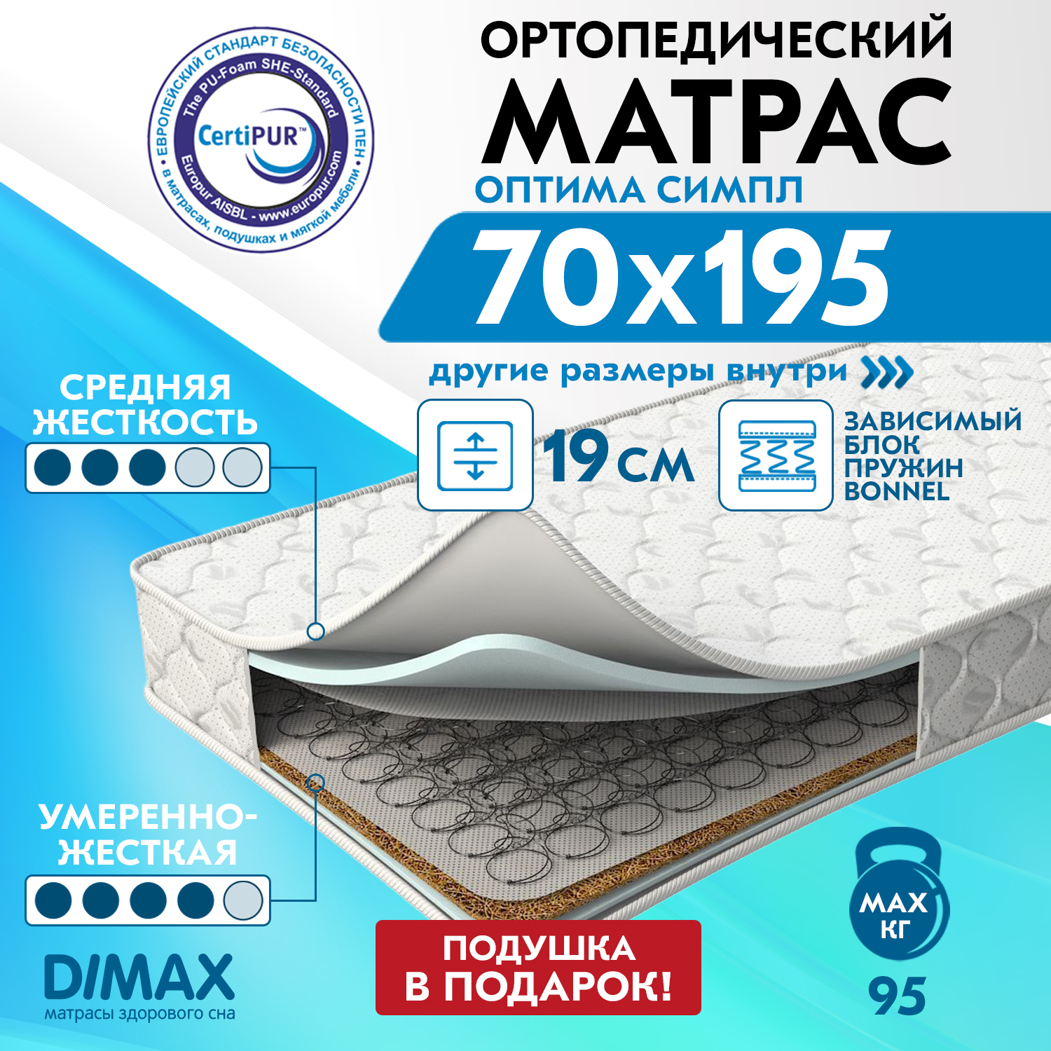 Детский матрас dimax умка