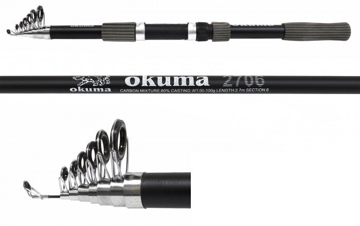 Описание и особенности удилища Okuma Carbon Mixture 80