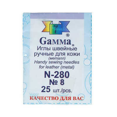 Иглы для кожи "Gamma" N-280 №8, 25 шт