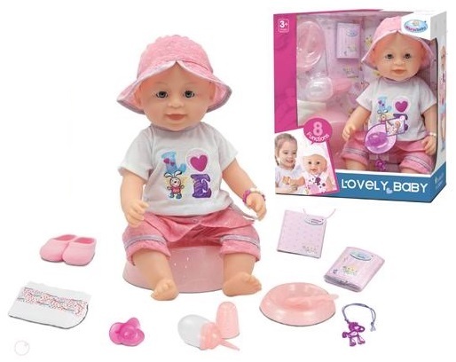 Кукла-Пупс интерактивная / Ирочка (высота куклы 43см) / со звуком, пьет ...