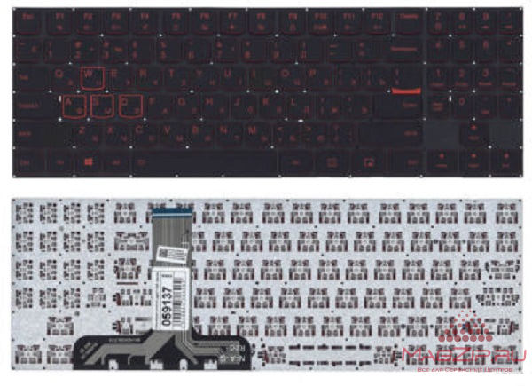 КлавиатурадляноутбукаLenovoLegionY520Y520-15IKBчернаябезрамки