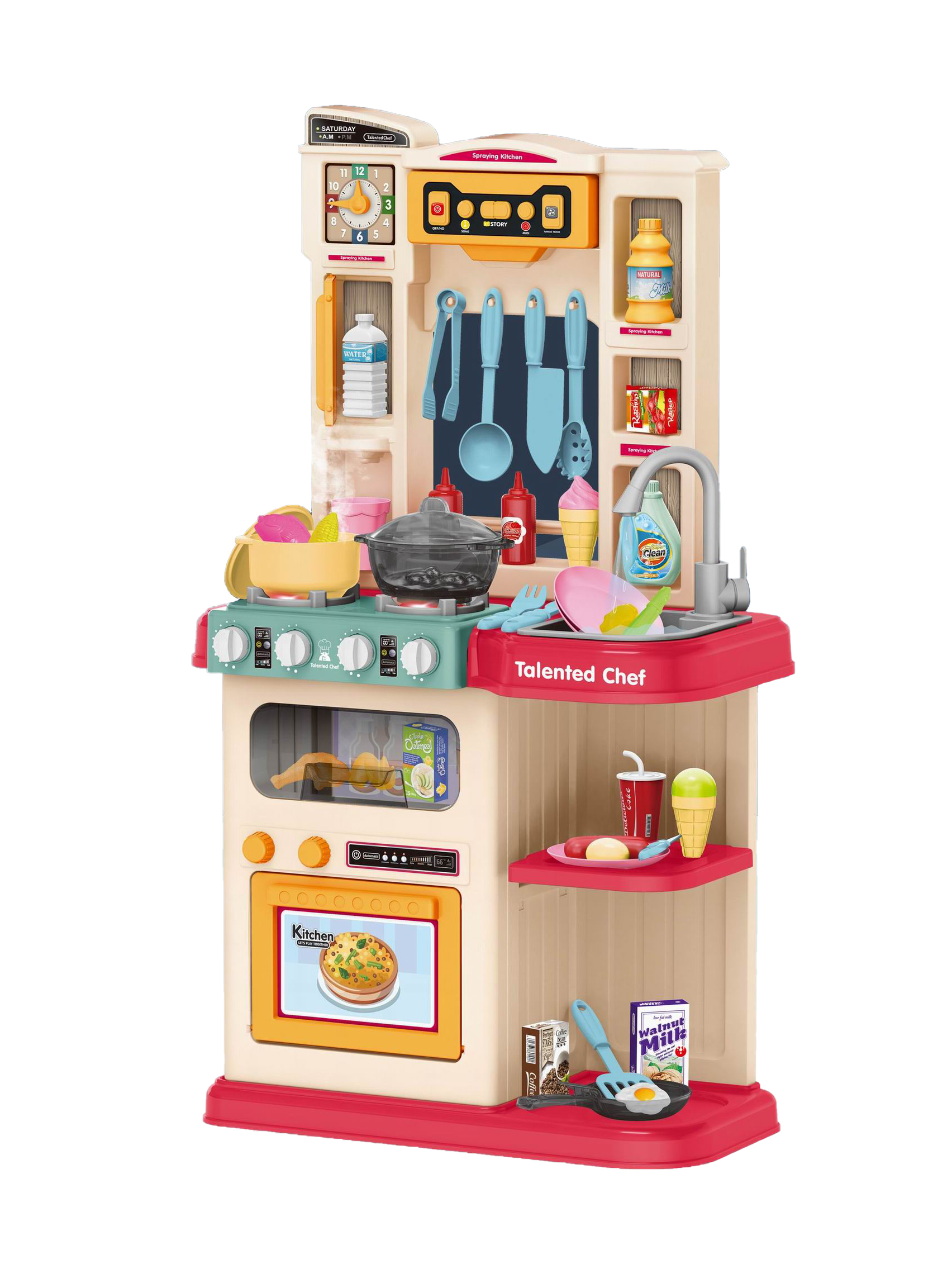 Кухня с водой talented chef 58 деталей со звуком и светом dk toys 922 103