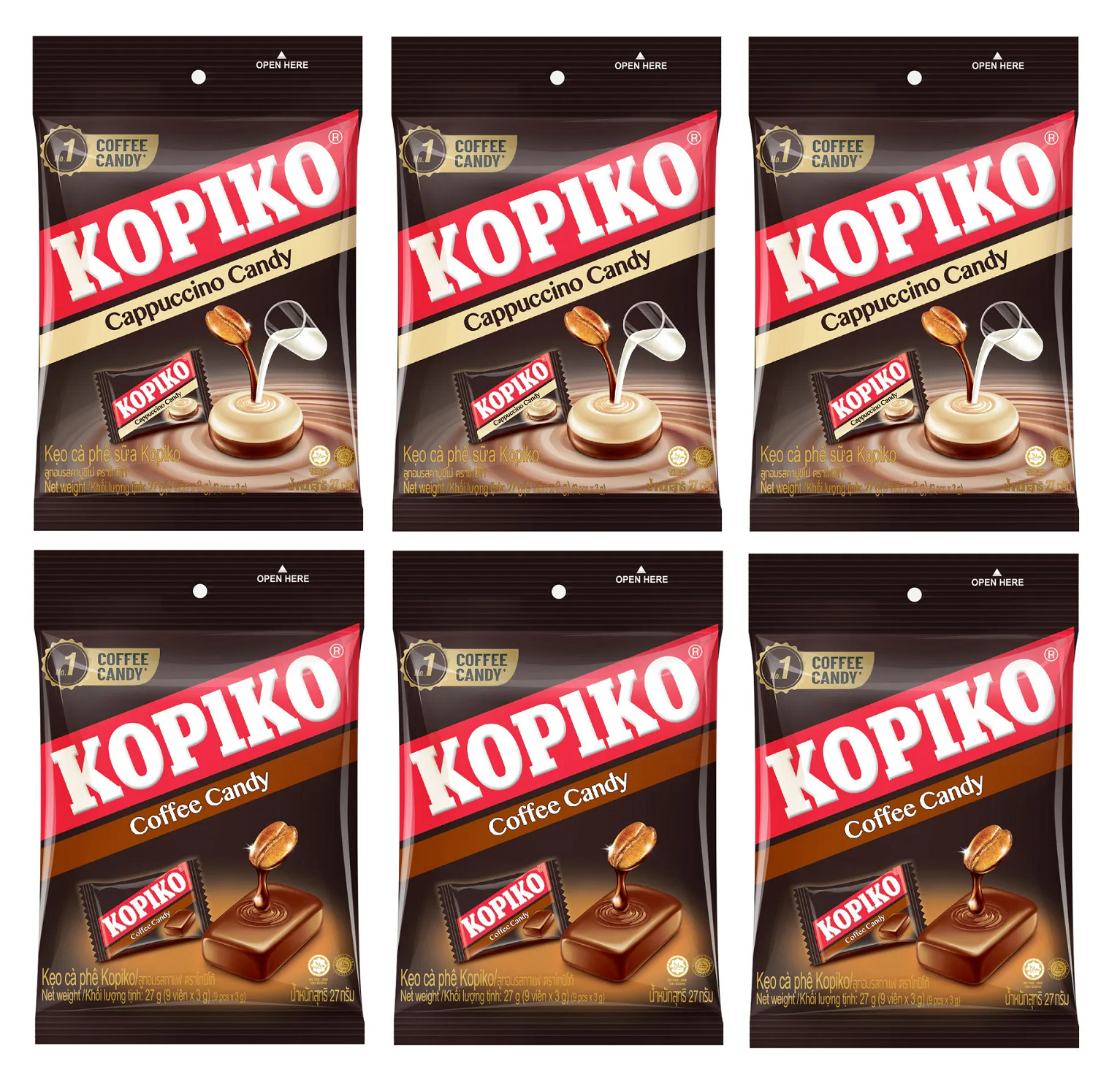 Леденцы Kopiko Coffee Candy Blister 6*24*32г