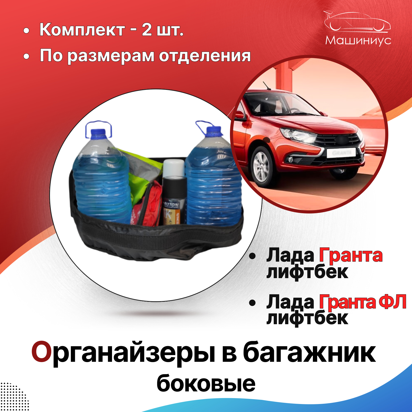 Органайзер автосумка в багажник для автомобиля Лада Гранта купить по  доступной цене с доставкой в интернет-магазине OZON (543944024)