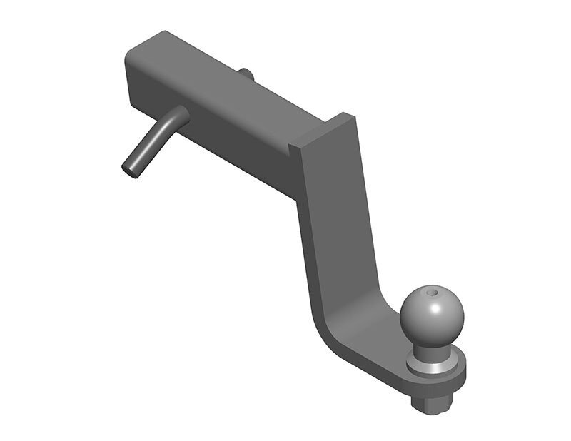 Шаровый узел с понижением 120 мм, для фаркопа под квадратное отверстие 50х50 мм