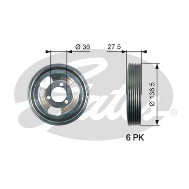 Шкив TVD1117 (7845-10117) GATES TVD1117