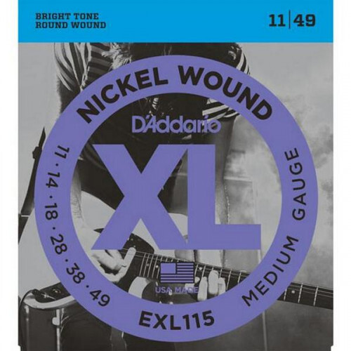 Струны D'Addario Nickel Wound 11-49 (EXL115 XL). Оригинальные, США!