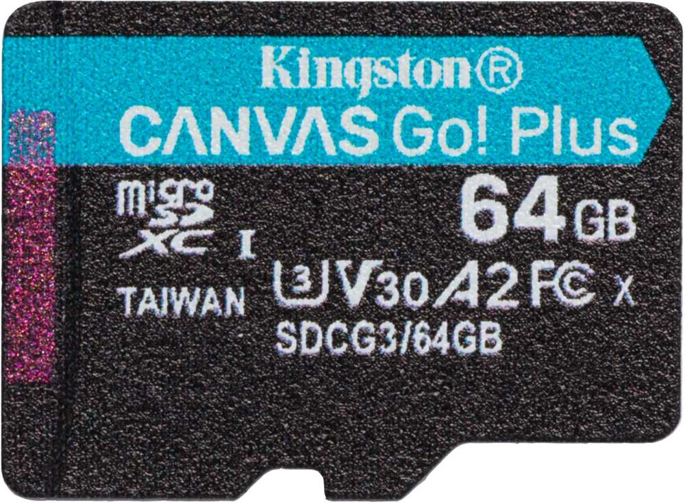 Флеш карта microSDXC 64Gb Class10 Kingston SDCG3/64GBSP Canvas Go! Plus w/o adapter