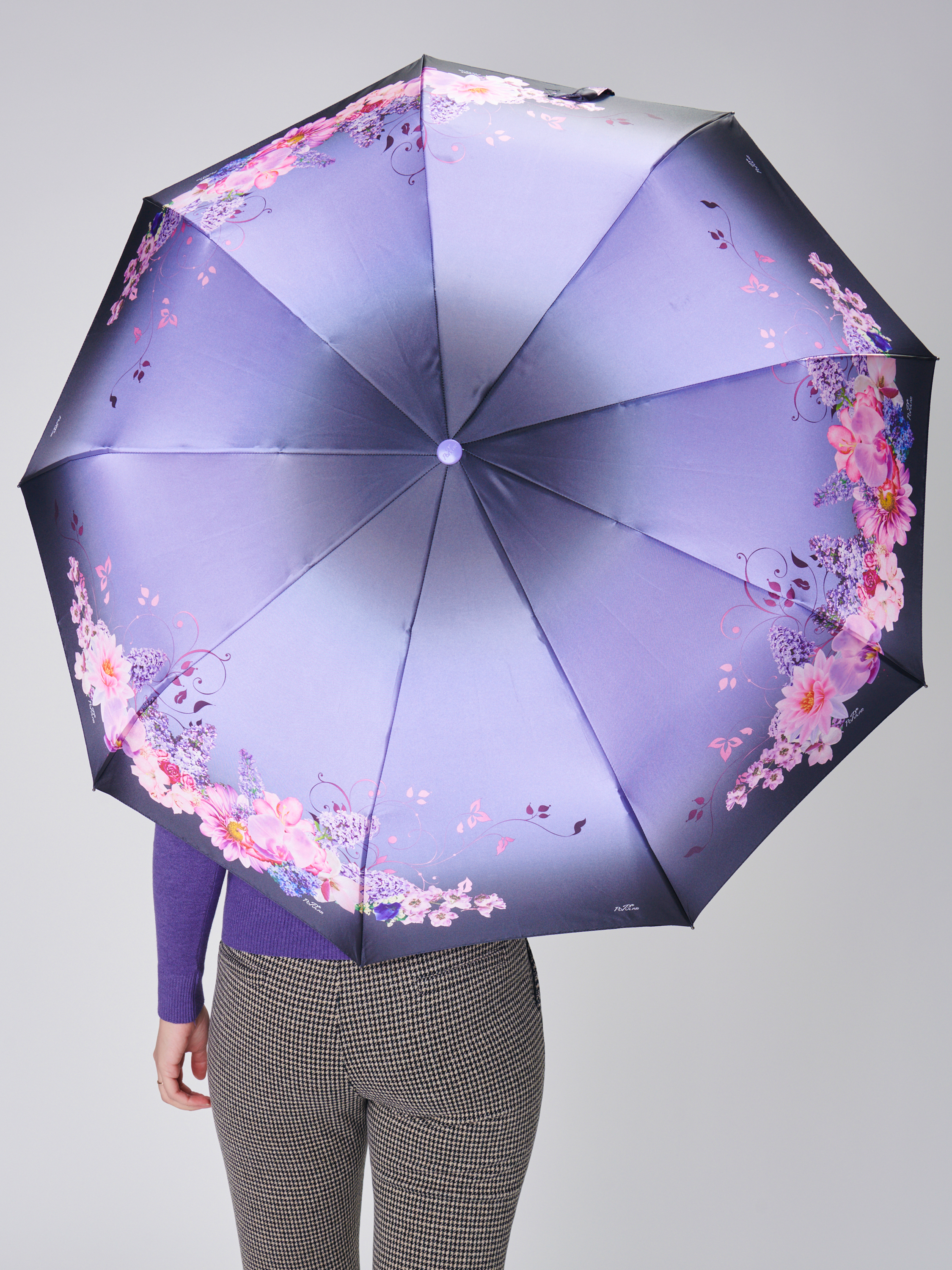 Взрослые зонтики. Зонт popular. Зонт женский автомат серо-розовый. Зонт из нержавеющей стали. Popular зонты 2013-5.