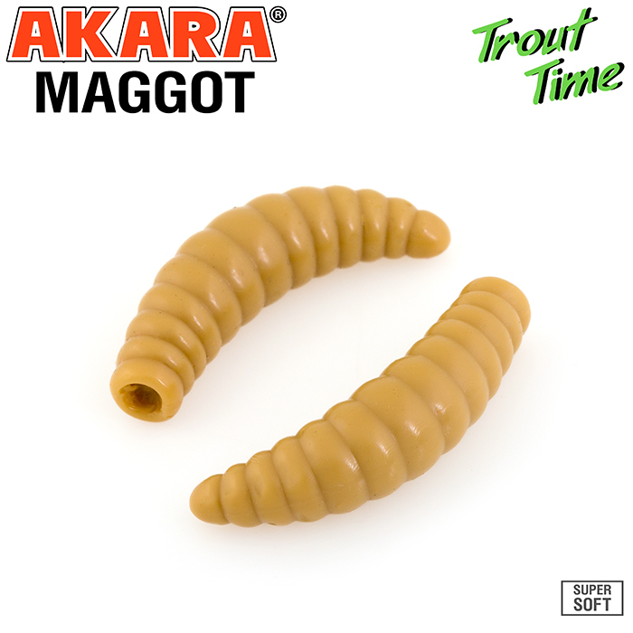 Силиконовая приманка Trout Time MAGGOT 1,6 Garlic 40.6мм, 10 шт. №445