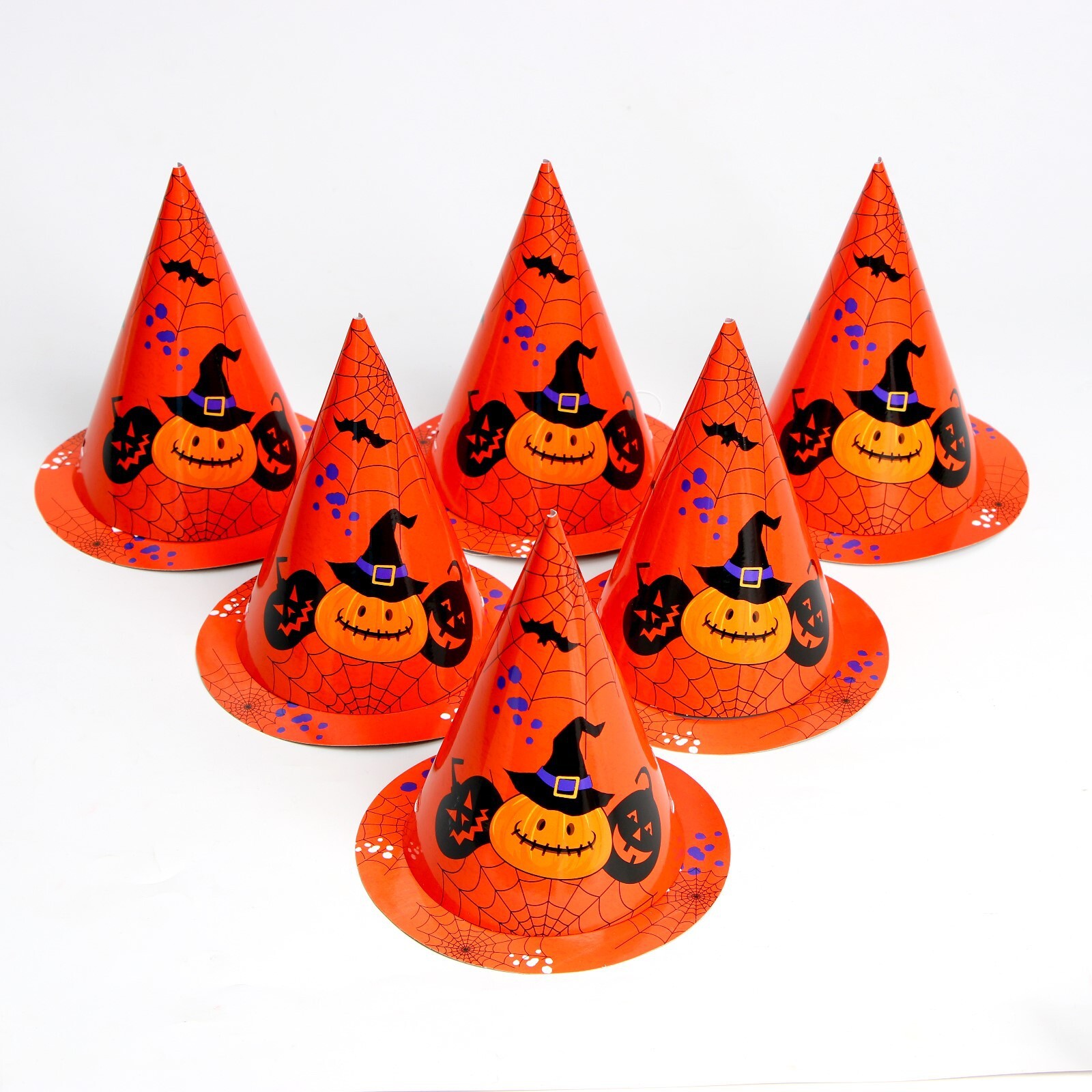 Оранжевые колпачки. Колпак карнавальный. Колпачок день рождения оранжевый. Купить колпак на Хэллоуин. Колпак "веселый цирк", 6 штук.