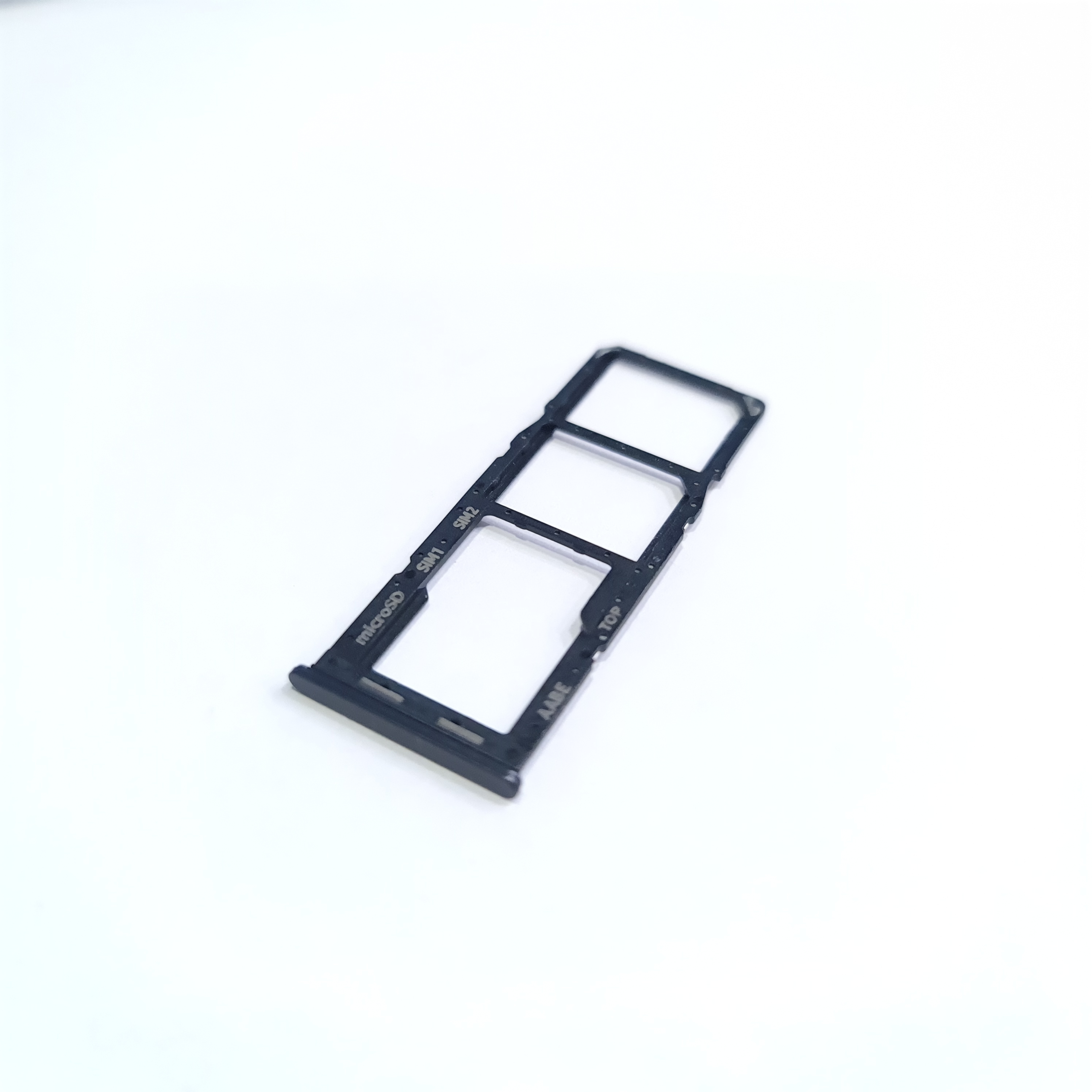 Sim лоток держатель Samsung Galaxy A12, A125F, черный, на 2 сим-карты