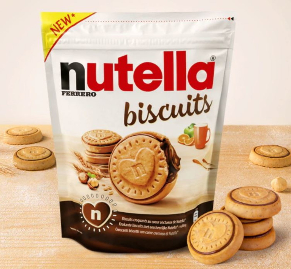 Бисквитное печенье с кремовой начинкой из Nutella / Nutella Biscuits 193 гр  (Италия)