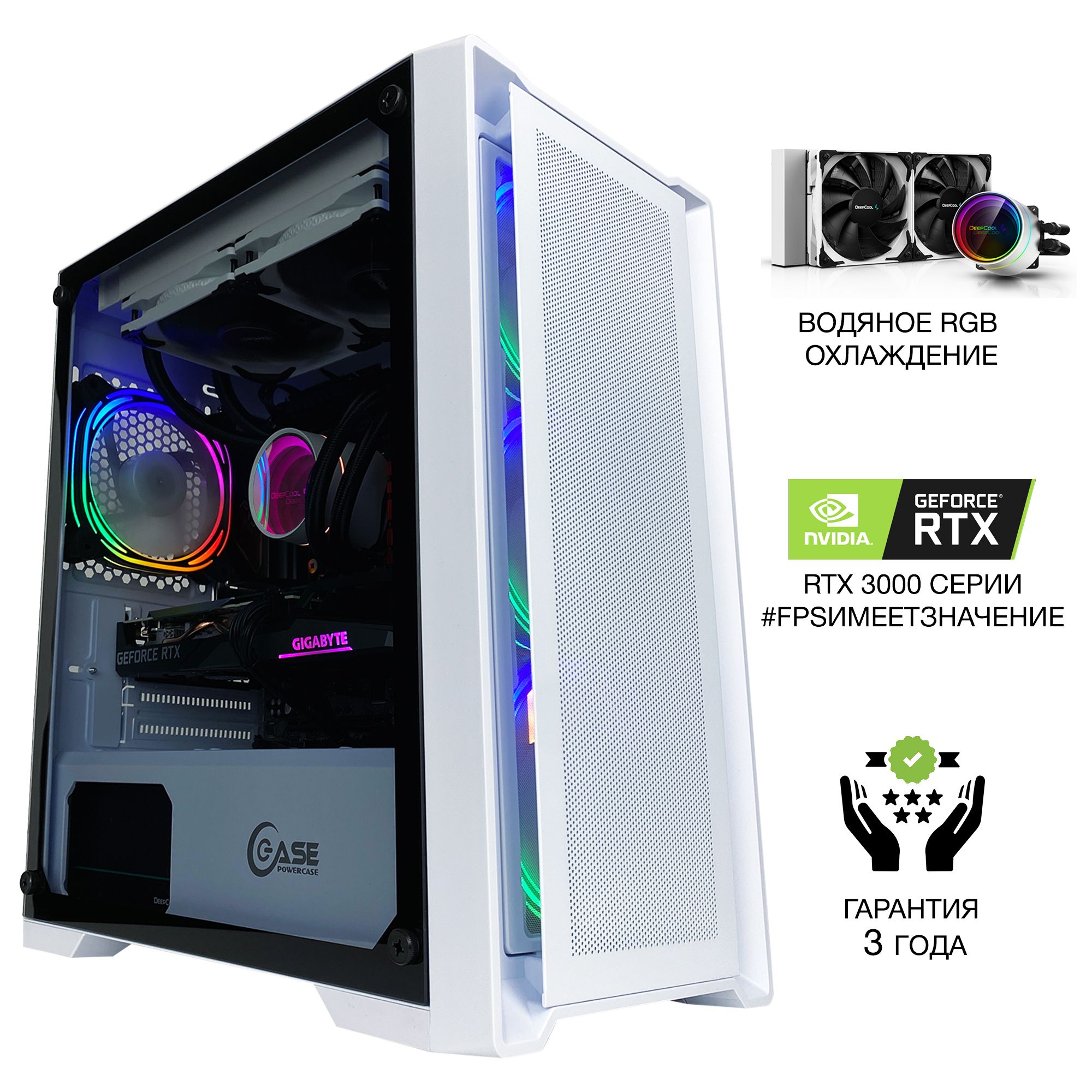 Robotcomp Системный блок TY 160M 2.0 V2 Plus (Intel Core i5-12600KF, RAM 32 ГБ, SSD 960 ГБ, NVIDIA GeForce RTX 3060 (12 Гб), Windows 10 Pro), белый