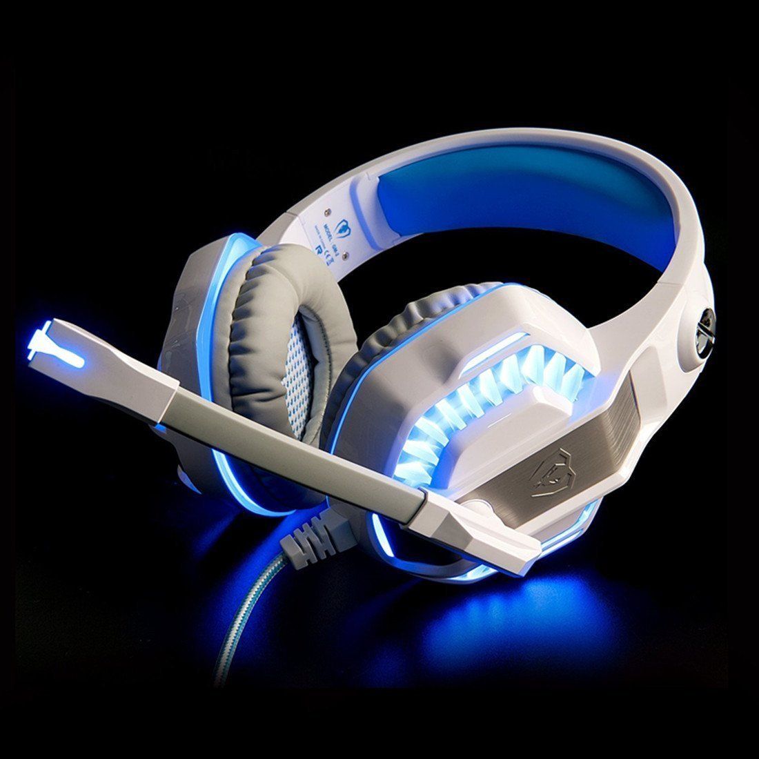 Купить наушники с подсветкой. Наушники stereo Sound Headset. Наушники с подсветкой. Синие наушники. Игровые наушники с подсветкой.