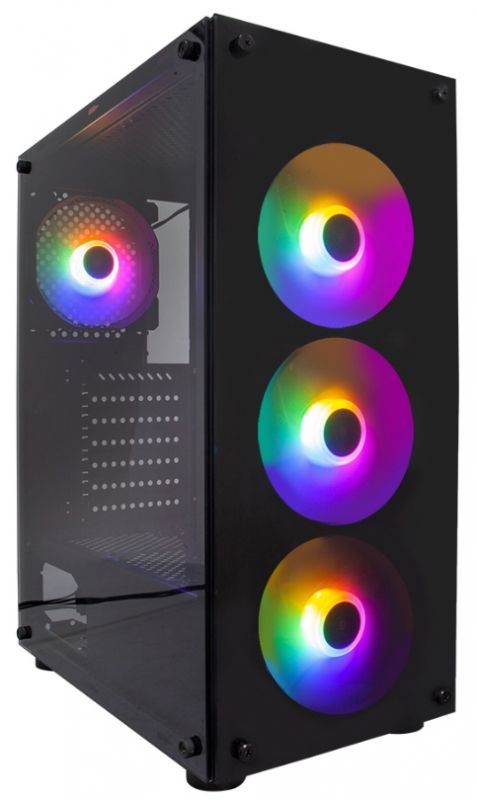 1stPlayer Компьютерный корпус FIRE DANCING V3-B, черный (V3-B-4F1)