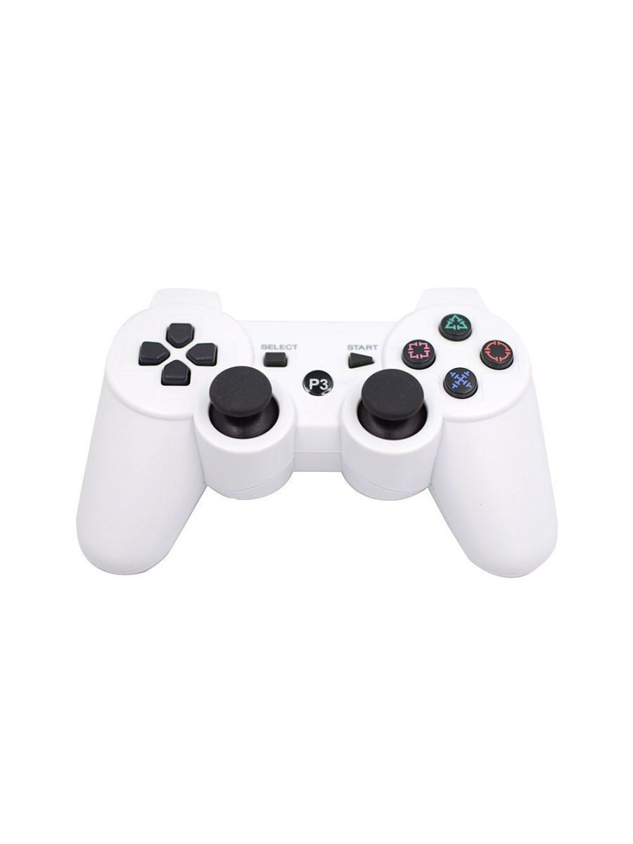 Беспроводной / Bluetooth / Геймпад для PlayStation 3 белый/ PS3 / Блютуз -  Джойстик Дуалшок 3/ Dualshock 3