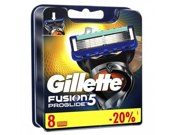 Gillette fusion proglide power сменные кассеты для бритья 8шт