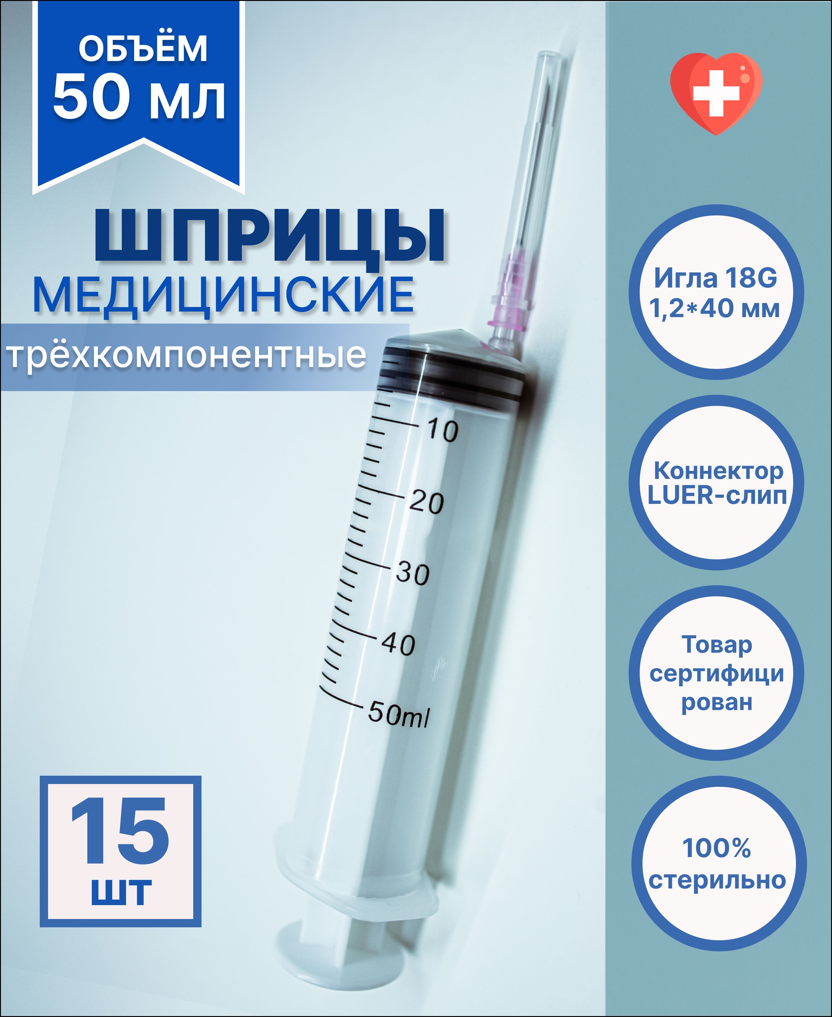Шприцы 50Мл 25 шт – купить в интернет-аптеке OZON по низкой цене