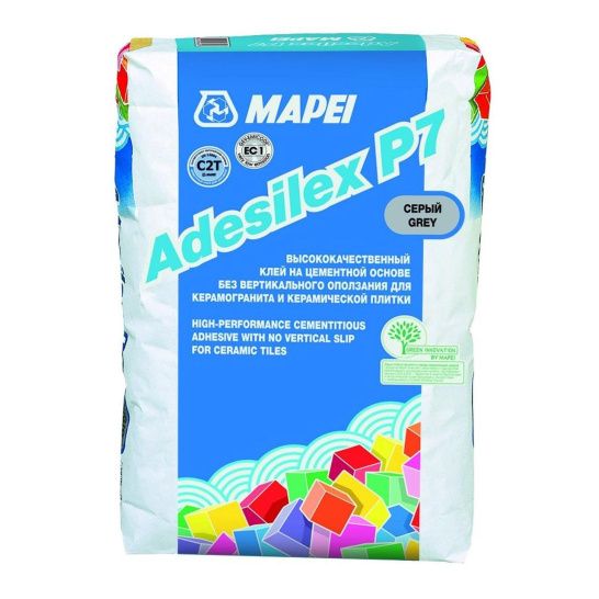 Mapei Adesilex P7/Мапей Адесилекс П7, 25 кг,Серый,клей для плитки,керамогранита и камня