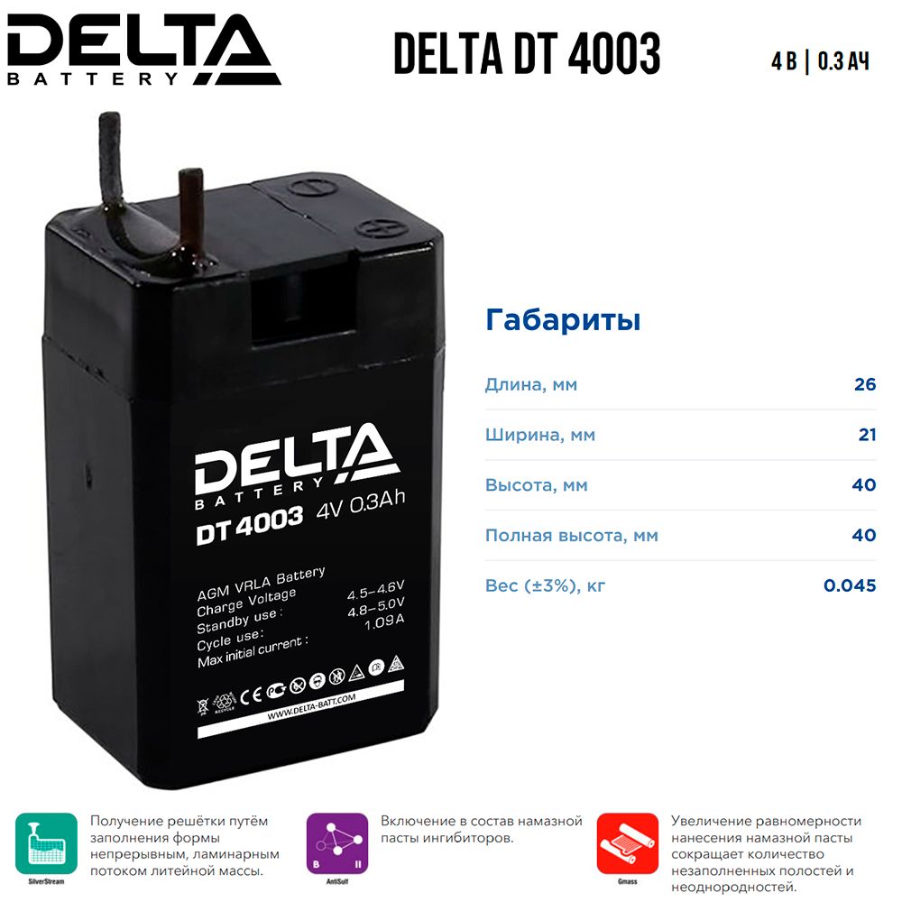 Аккумулятор delta ups