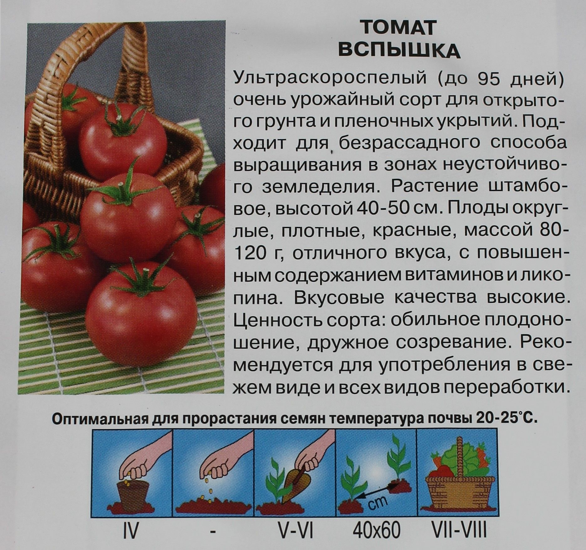 Томат вспышка характеристика и описание сорта фото