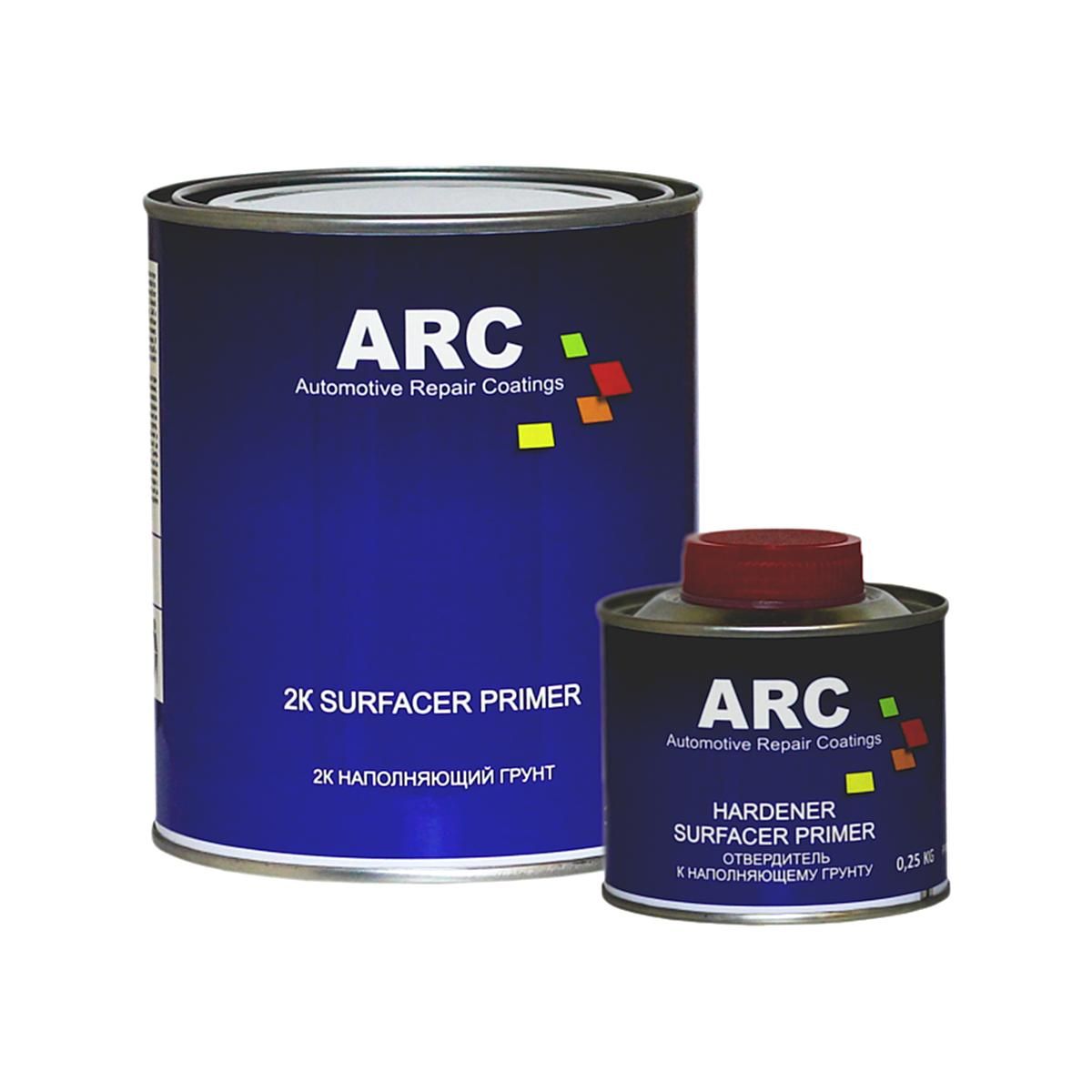 ARC 2K Primer Surfacer 4+1 Грунт наполняющий (серый) 1 кг. с отвердителем  0,25 кг.