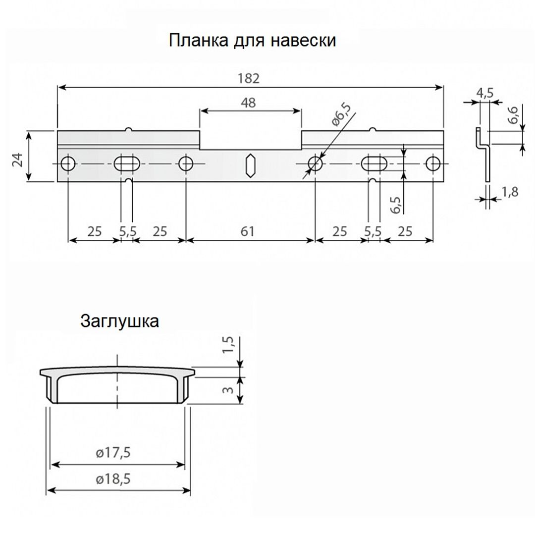 Шина для подвешивания шкафов