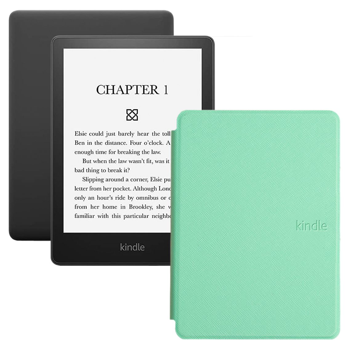 Amazon Kindle 6.8" Электронная книга PaperWhite 2021 16Gb SO + обложка, светло-зеленый