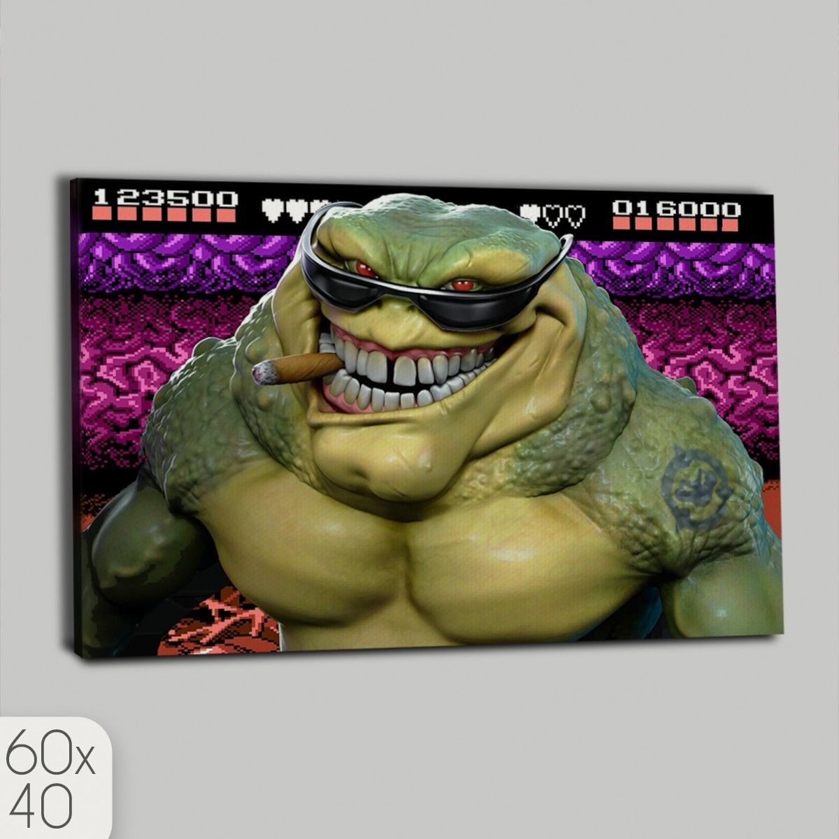 Картина интерьерная на холсте Игра battletoads (боевые жабы, ретро, 16 bit,  8 bit, XBOX, PS 4) - 603 - купить по низкой цене в интернет-магазине OZON  (889349194)