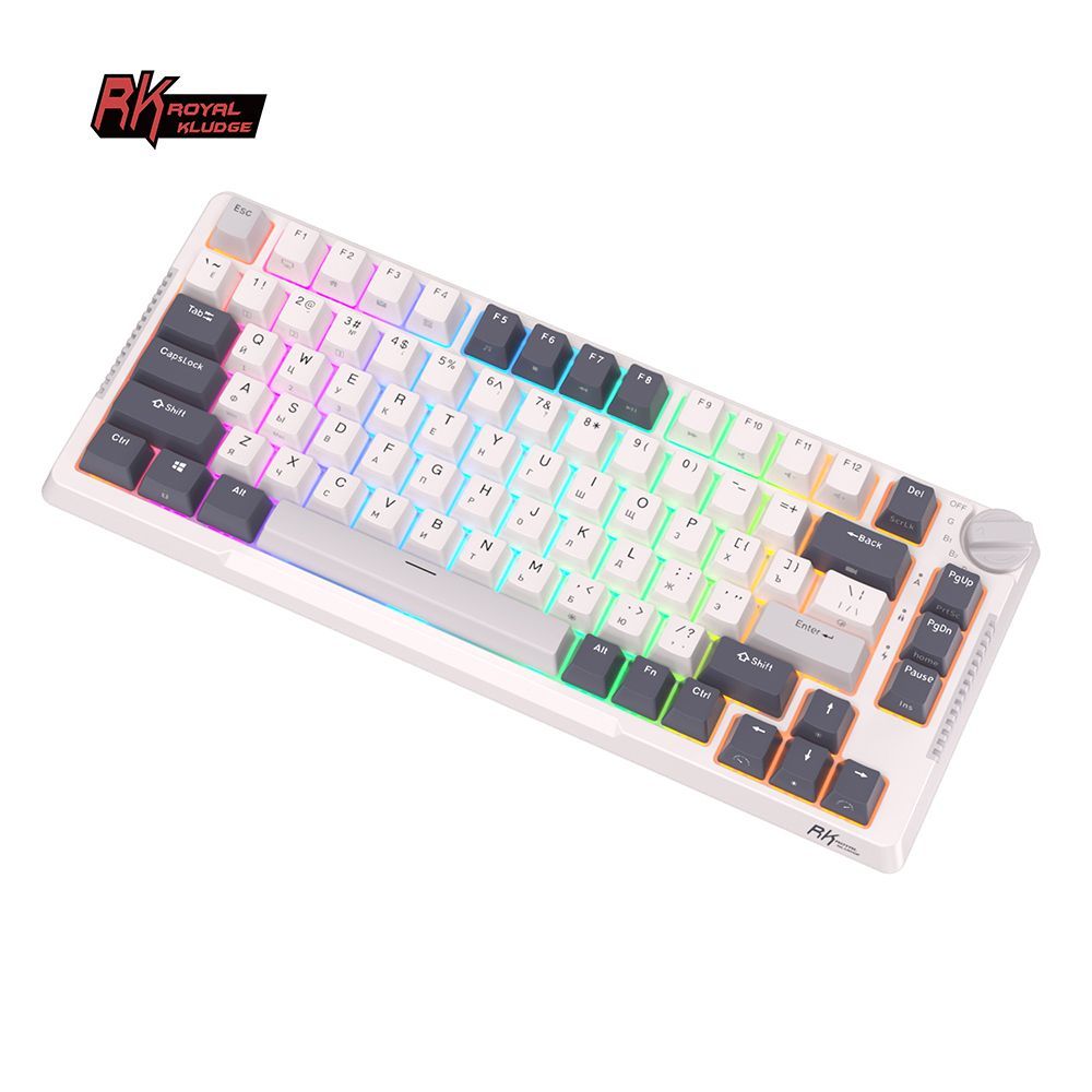 Компактная (75%) механическая клавиатура Royal Kludge RK-H81 - 3 типа подключени