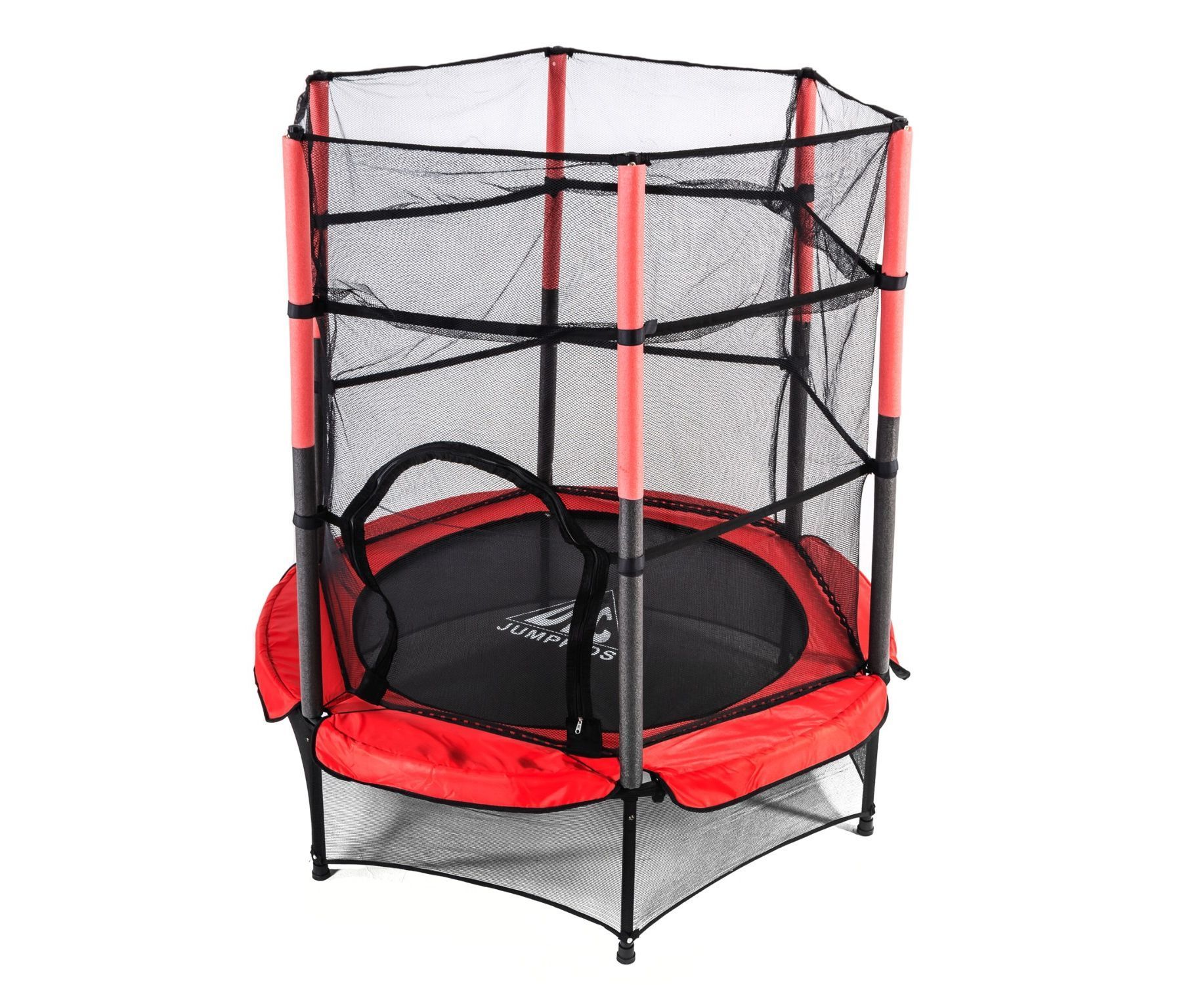 Батут DFC JUMP KIDS 55" красно-серый с сеткой 55INCH-JD-RG