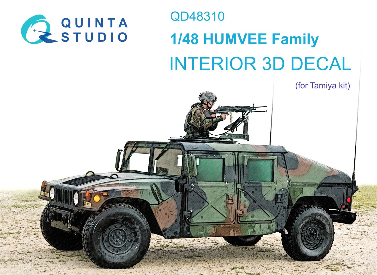 Quinta Studio QD48310 3D Декаль интерьера кабины для семейства HUMVEE (Tamiya)