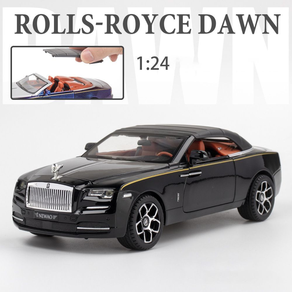 Машинка металлическая Rolls Roys Dawn 1:24, Коллекционная модель машины для  взрослых, Игрушечный автомобиль с звуковыми и световыми эффектами для детей  - купить с доставкой по выгодным ценам в интернет-магазине OZON (1091209159)