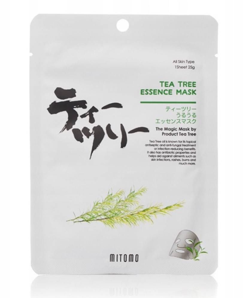 Mitomo маски q10. Маска для лица Mitomo. Маски на тканевой основе чайное дерево корейские. DXN Tea Tree Essential Mask.